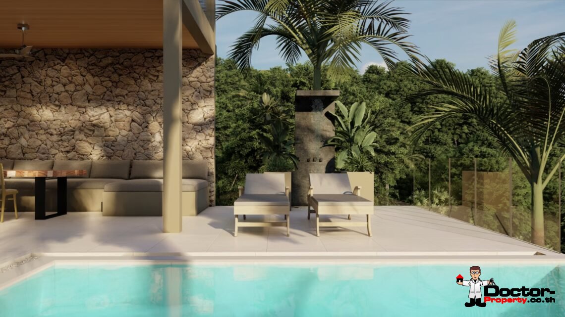 Luxury 4 Bedroom Pool Villa with Partial Sea View in Bo Phut, Koh Samui – For Sale
