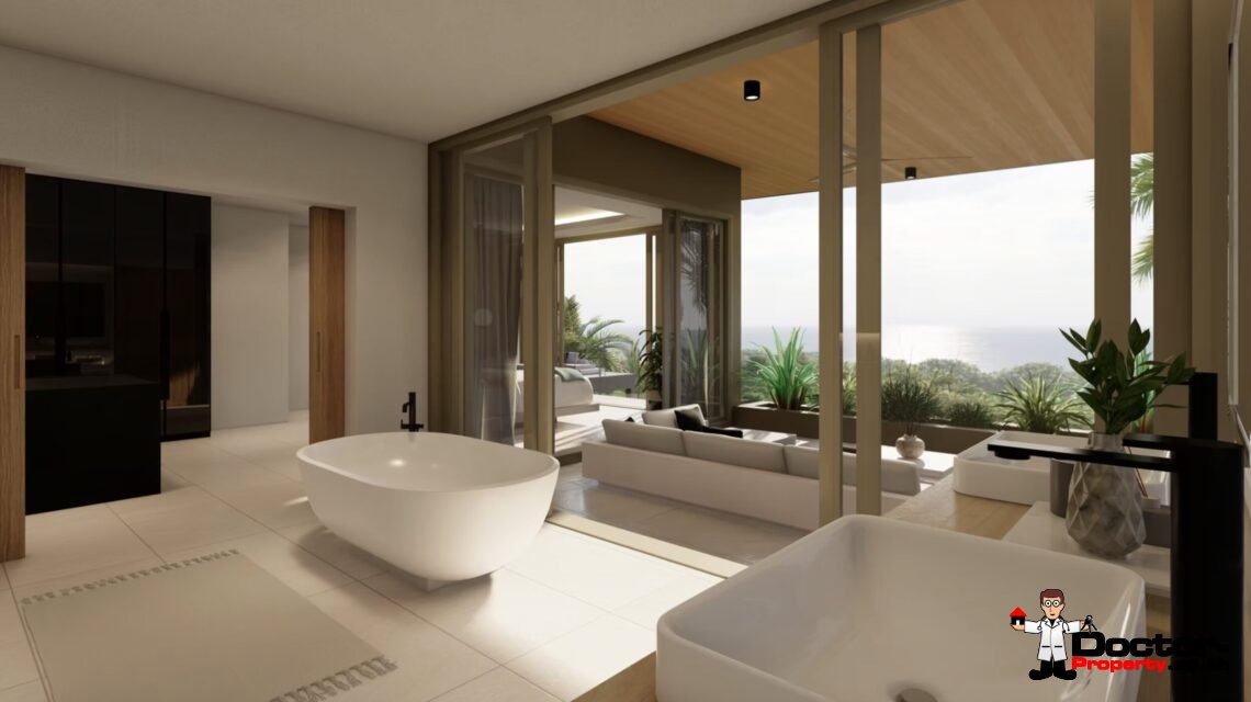 Luxury 4 Bedroom Pool Villa with Partial Sea View in Bo Phut, Koh Samui – For Sale