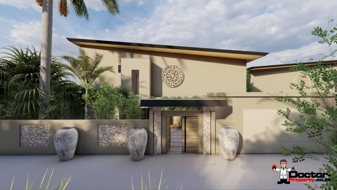 Luxury 4 Bedroom Pool Villa with Partial Sea View in Bo Phut, Koh Samui – For Sale