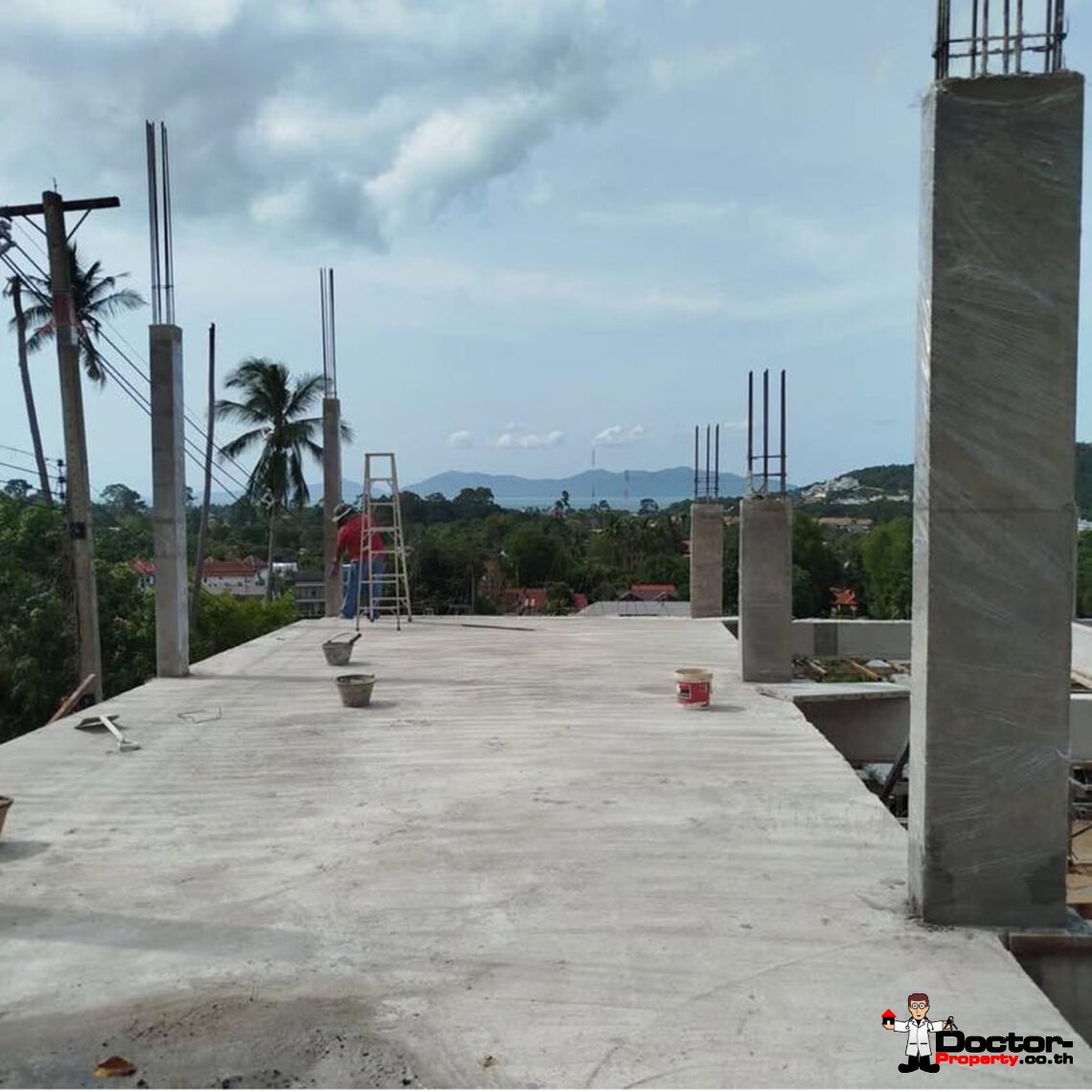 Luxury 4 Bedroom Pool Villa with Partial Sea View in Bo Phut, Koh Samui – For Sale