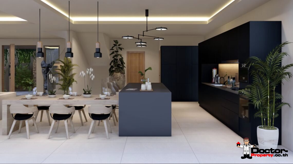 Luxury 4 Bedroom Pool Villa with Partial Sea View in Bo Phut, Koh Samui – For Sale