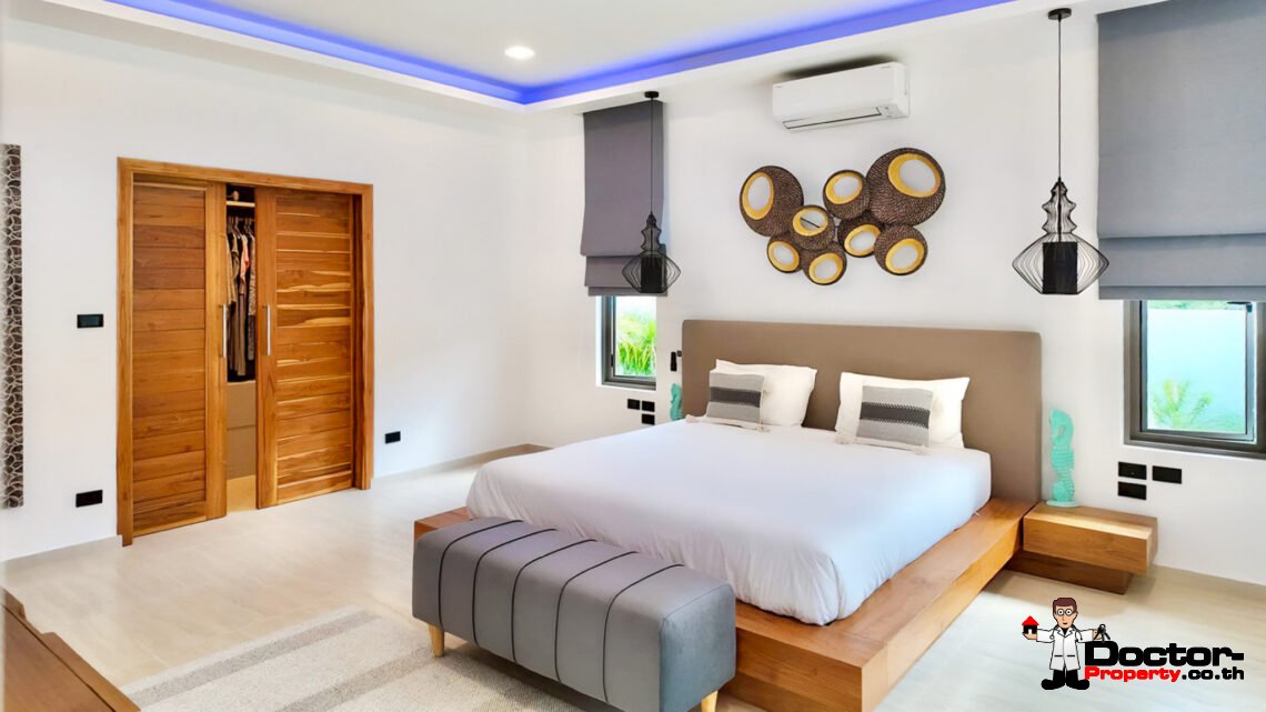 Modern 5 Bedroom Pool Villa in Lamai, Koh Samui – For Sale