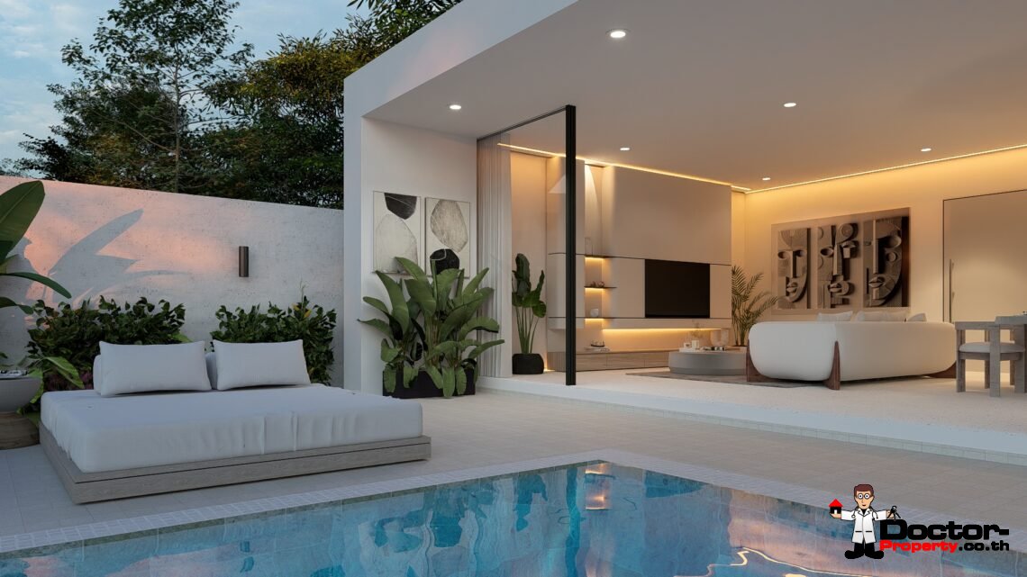 Tropical 1 Bedroom Pool Villa in Chaweng, Koh Samui – For Sale