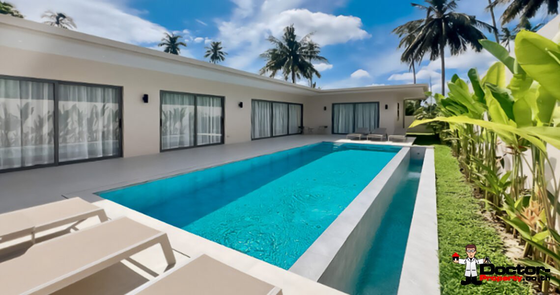 Tropical 3 Bedroom Pool Villa in Mae Nam, Koh Samui – For Sale