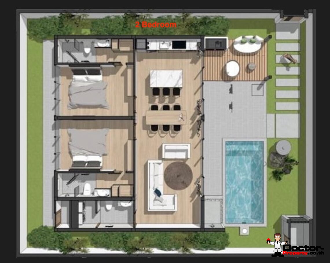 2-3 Bedroom Pool Villa in Bo Phut, Koh Samui – For Sale