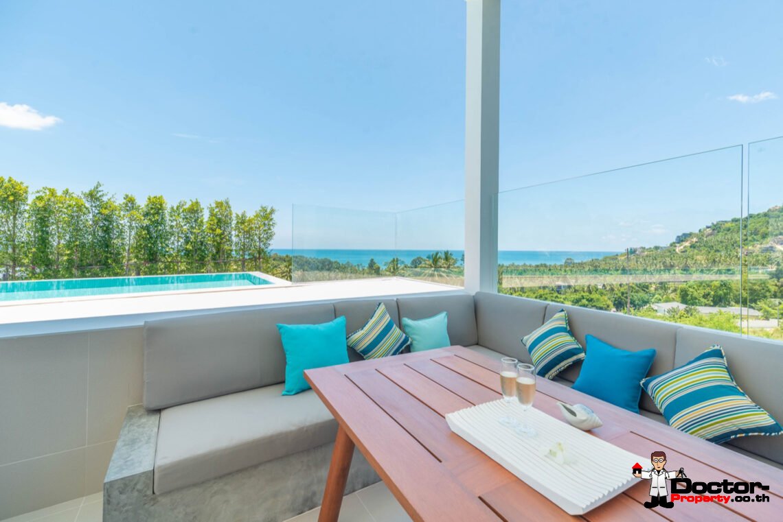 4 Bedroom Pool Villa with Sea View in Chaweng Noi, Koh Samui – For Sale