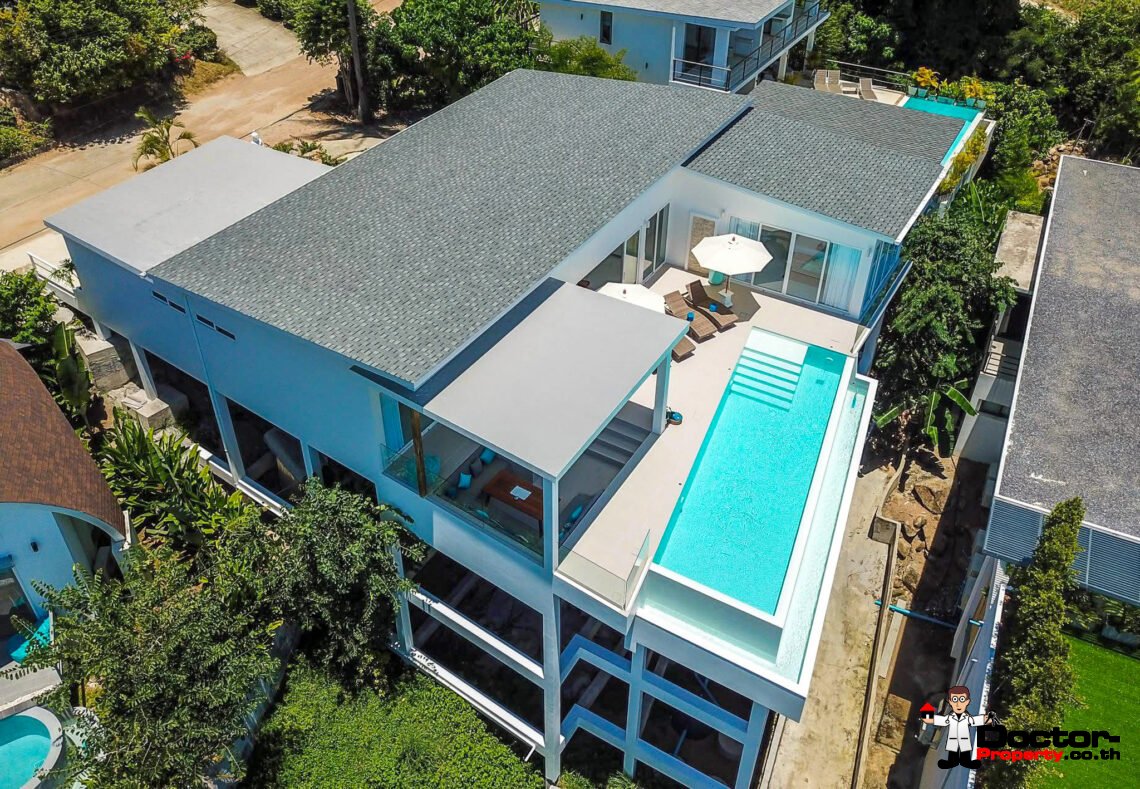 4 Bedroom Pool Villa with Sea View in Chaweng Noi, Koh Samui – For Sale