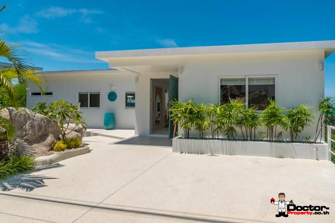 4 Bedroom Pool Villa with Sea View in Chaweng Noi, Koh Samui – For Sale
