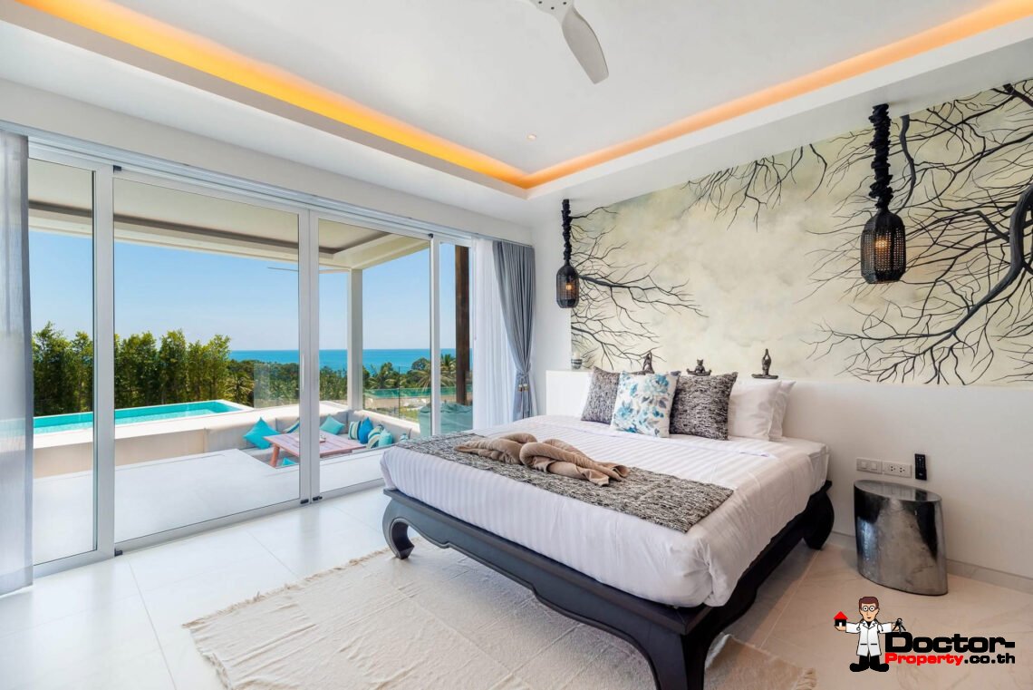 4 Bedroom Pool Villa with Sea View in Chaweng Noi, Koh Samui – For Sale