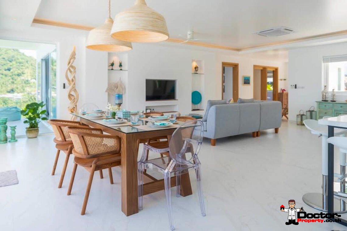 4 Bedroom Pool Villa with Sea View in Chaweng Noi, Koh Samui – For Sale