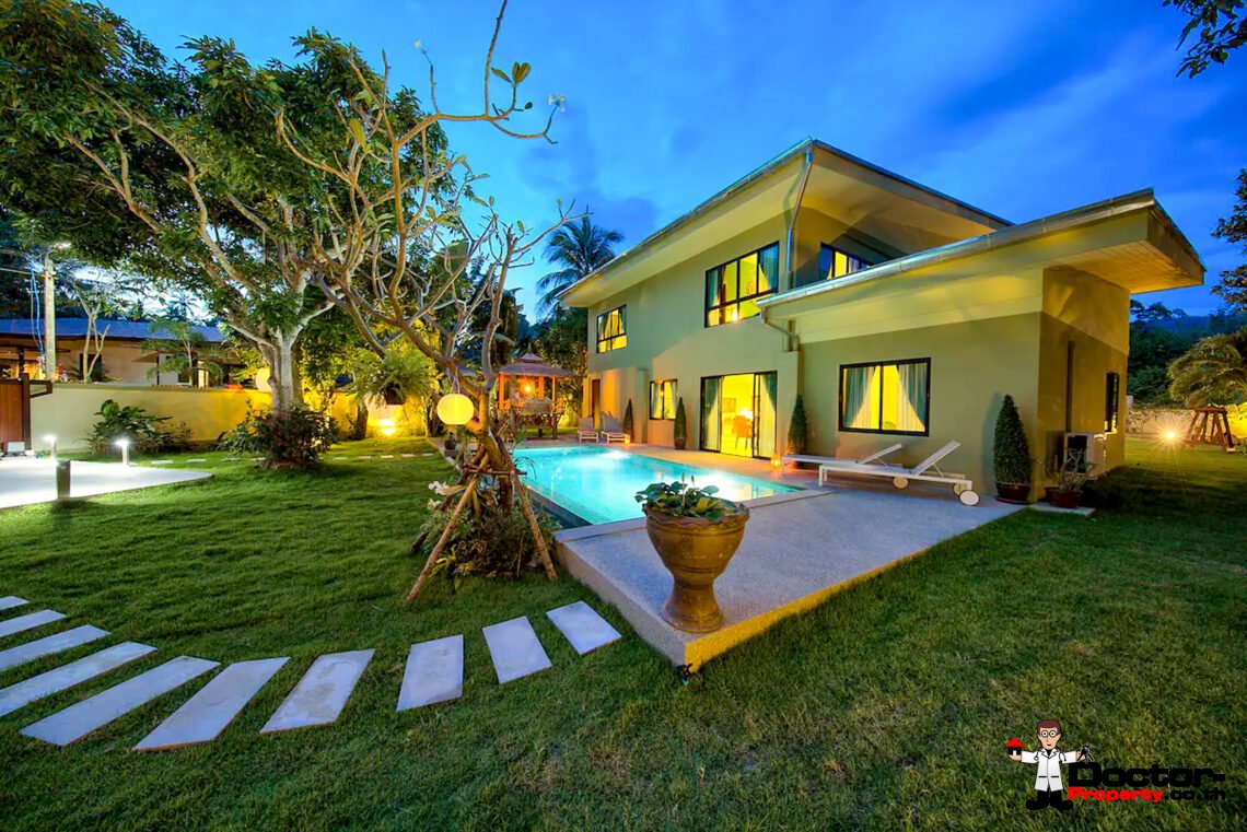 Spacious 4 Bedroom Pool Villa in Laem Sor, Koh Samui – For Sale