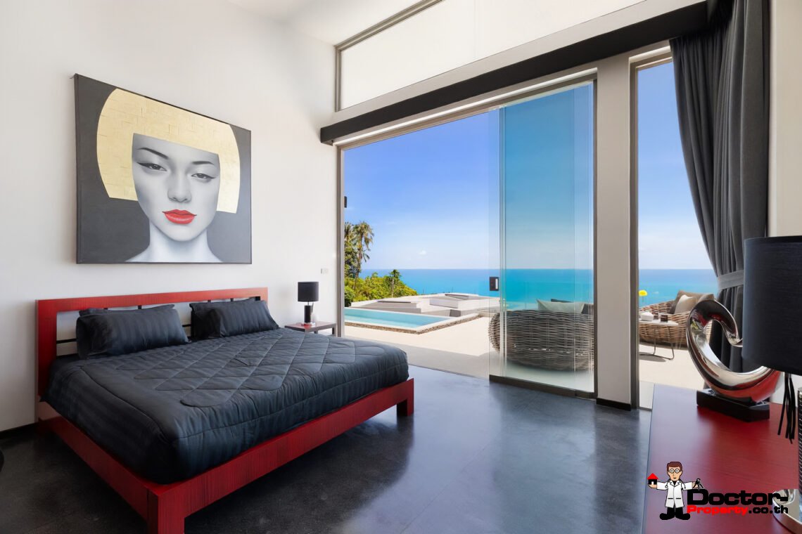 Luxury 4 Bedroom Pool Villa with Sea View in Chaweng Noi, Koh Samui – For Sale