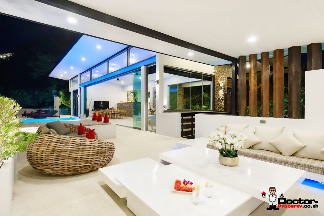 Luxury 4 Bedroom Pool Villa with Sea View in Chaweng Noi, Koh Samui – For Sale