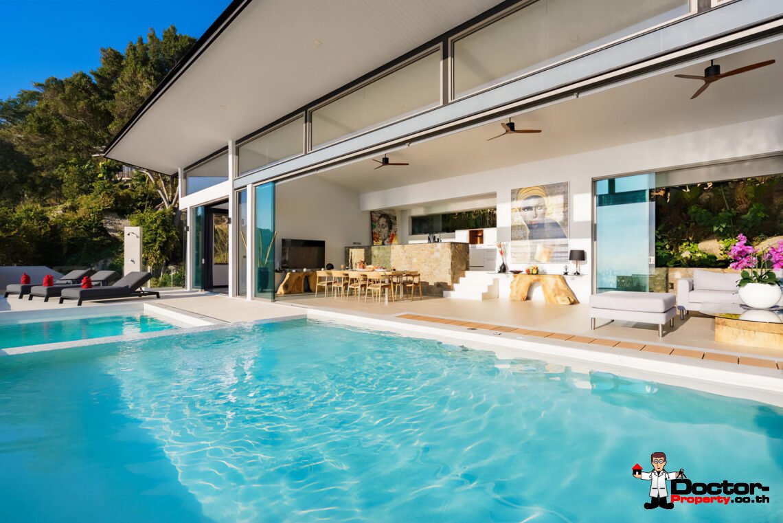 Luxury 4 Bedroom Pool Villa with Sea View in Chaweng Noi, Koh Samui – For Sale
