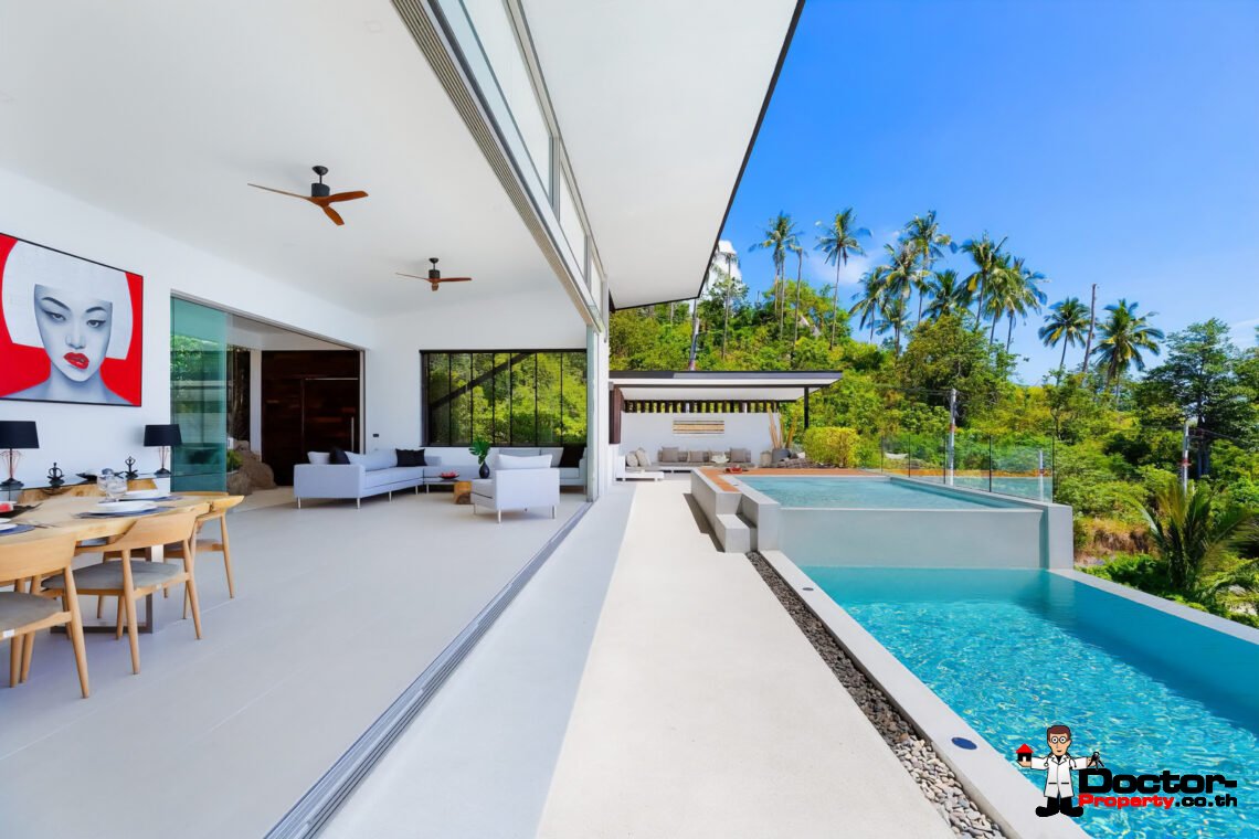 Luxury 4 Bedroom Pool Villa with Sea View in Chaweng Noi, Koh Samui – For Sale