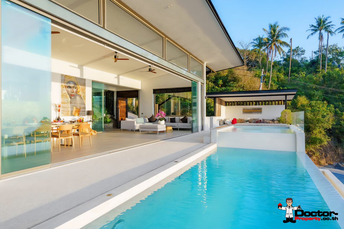Luxury 4 Bedroom Pool Villa with Sea View in Chaweng Noi, Koh Samui – For Sale