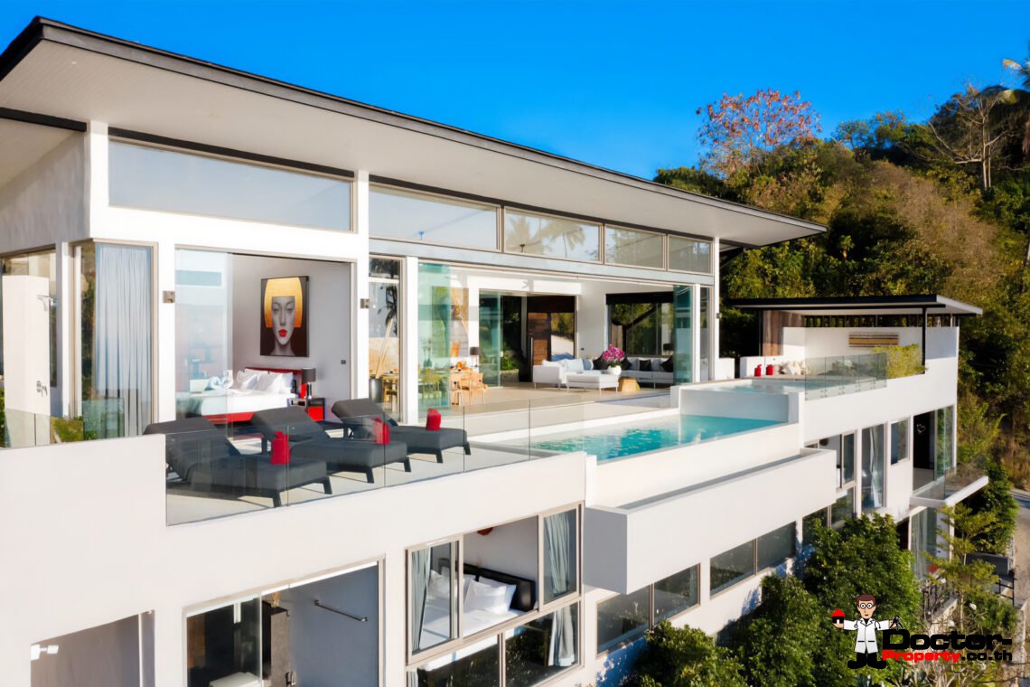 Luxury 4 Bedroom Pool Villa with Sea View in Chaweng Noi, Koh Samui – For Sale