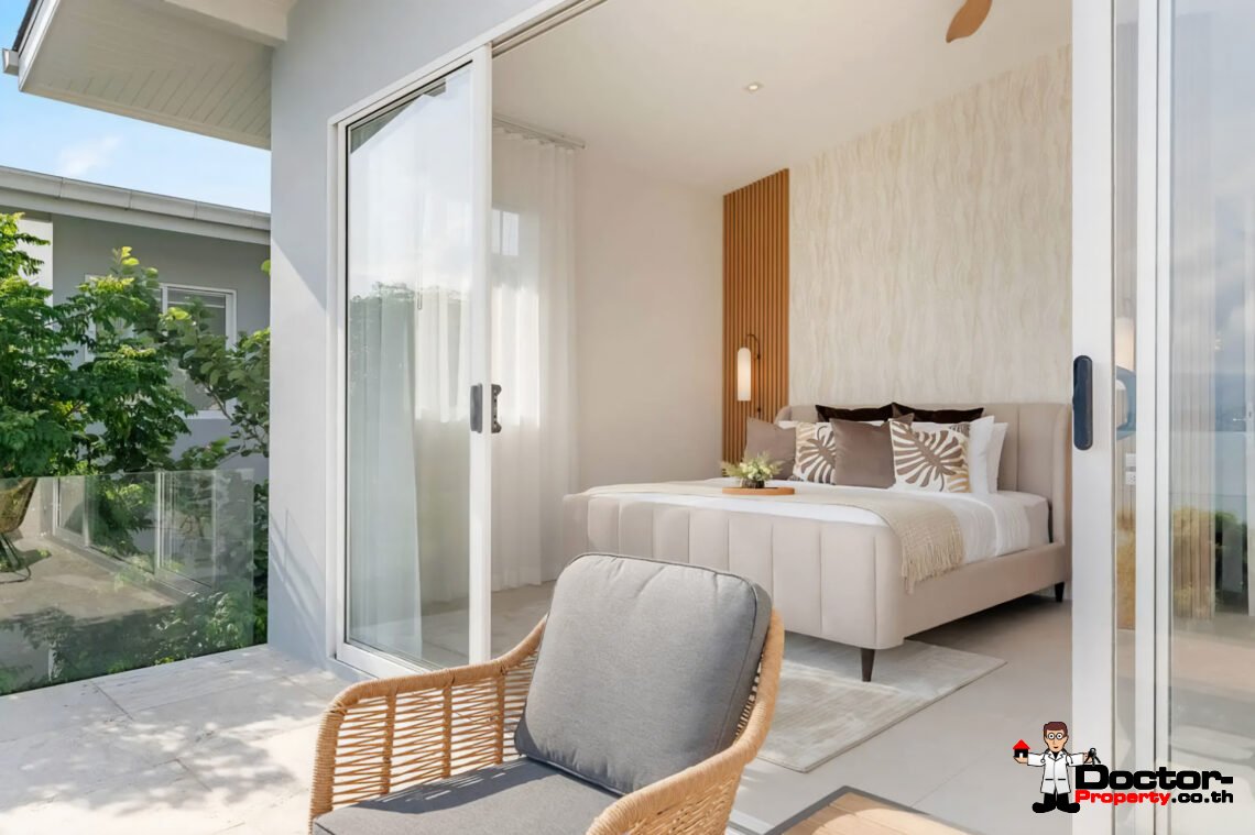 Modern 4 Bedroom Pool Villa with Sea View in Plai Laem, Koh Samui – For Sale