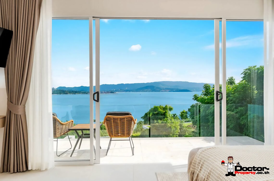 Modern 4 Bedroom Pool Villa with Sea View in Plai Laem, Koh Samui – For Sale