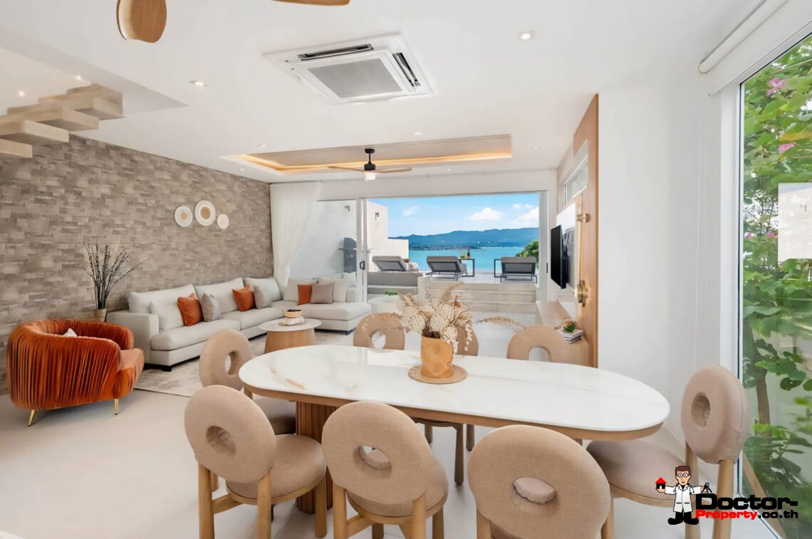 Modern 4 Bedroom Pool Villa with Sea View in Plai Laem, Koh Samui – For Sale