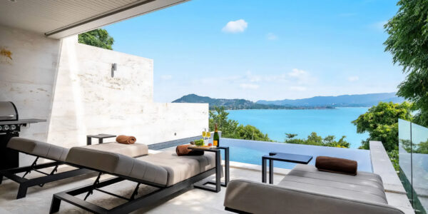 Modern 4 Bedroom Pool Villa with Sea View in Plai Laem, Koh Samui – For Sale