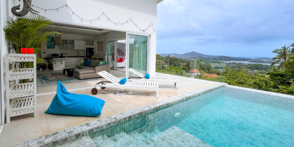2 Bedroom Pool Villa with Partial Sea View in Chaweng, Koh Samui – For Sale