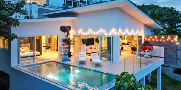 2 Bedroom Pool Villa with Partial Sea View in Chaweng, Koh Samui – For Sale