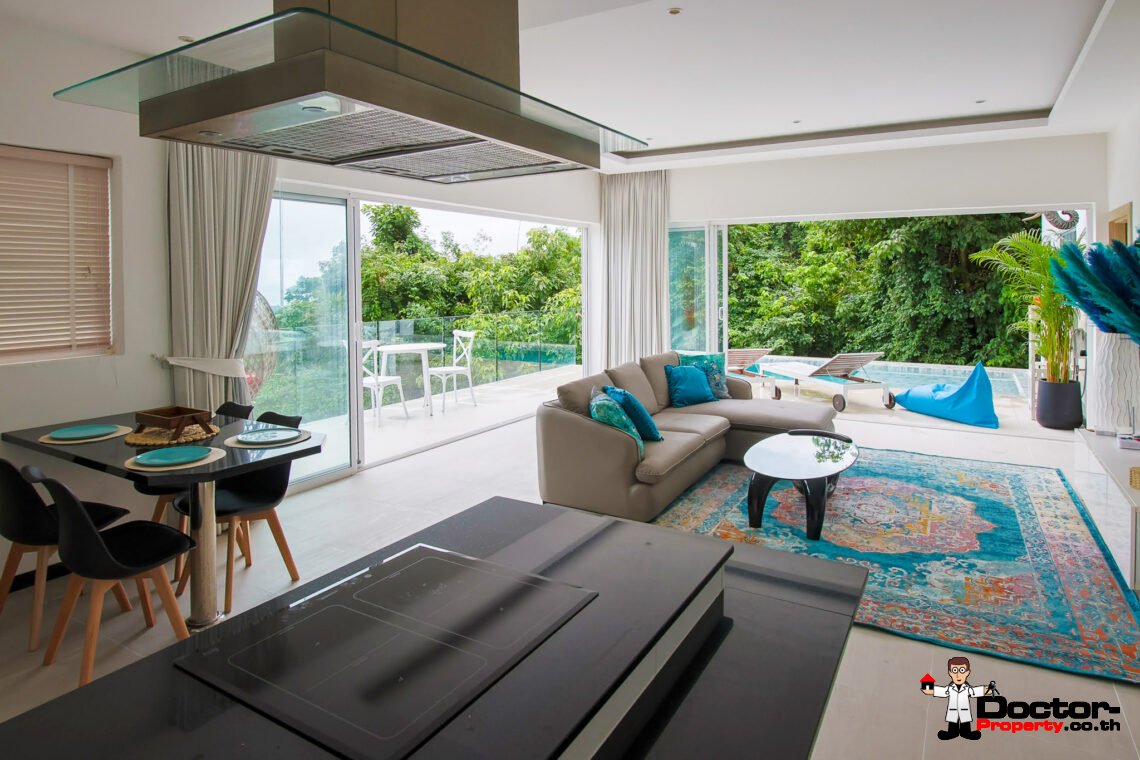 2 Bedroom Pool Villa with Partial Sea View in Chaweng, Koh Samui – For Sale