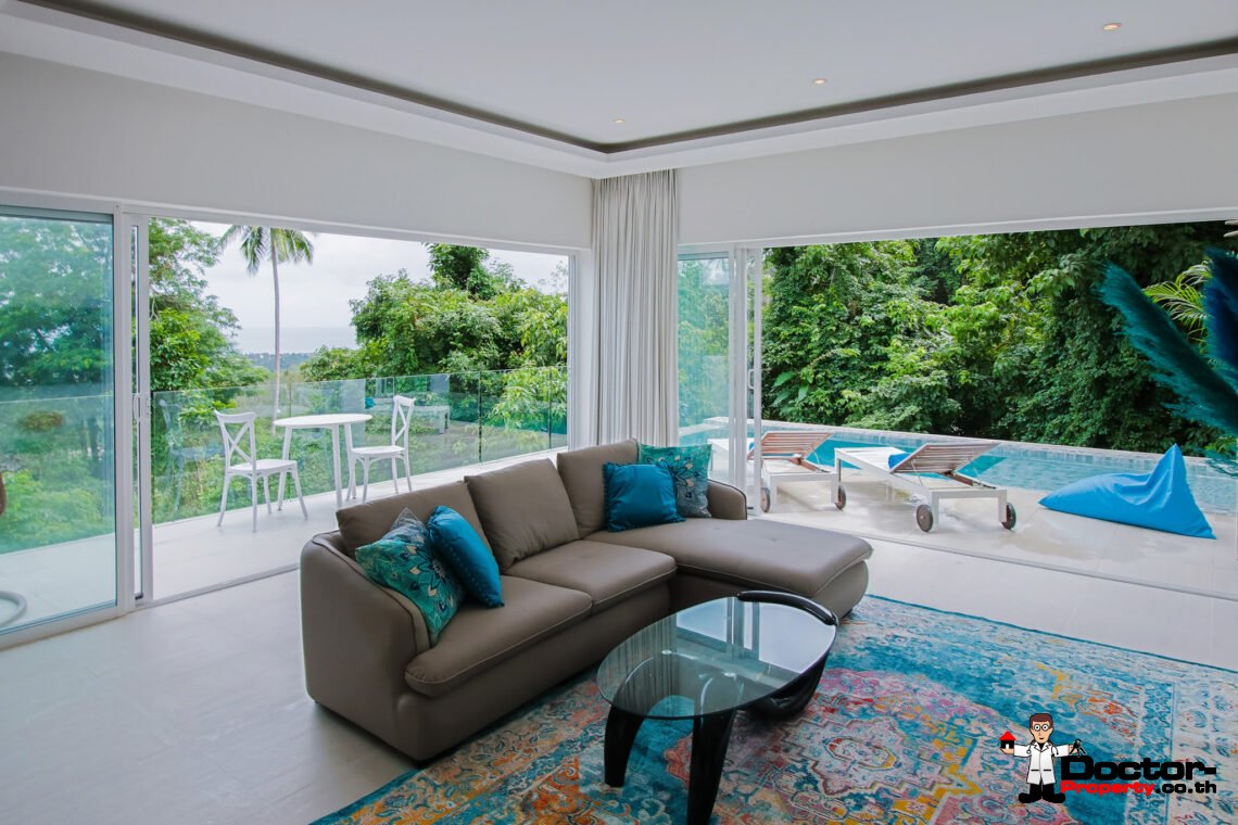 2 Bedroom Pool Villa with Partial Sea View in Chaweng, Koh Samui – For Sale