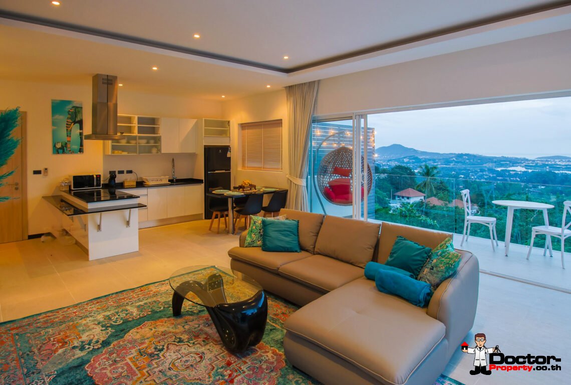 2 Bedroom Pool Villa with Partial Sea View in Chaweng, Koh Samui – For Sale
