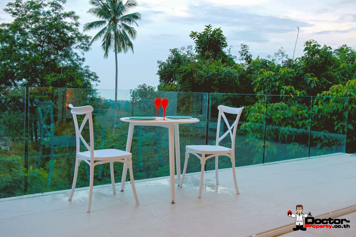 2 Bedroom Pool Villa with Partial Sea View in Chaweng, Koh Samui – For Sale