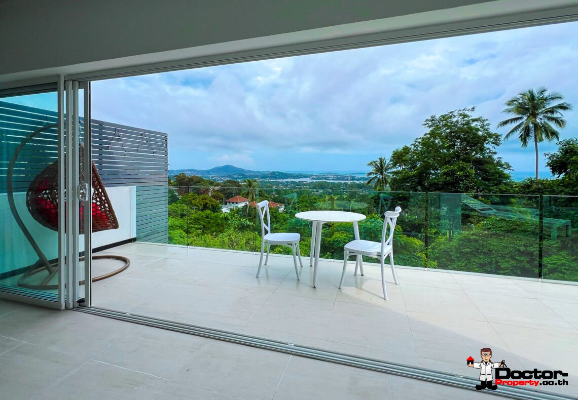 2 Bedroom Pool Villa with Partial Sea View in Chaweng, Koh Samui – For Sale
