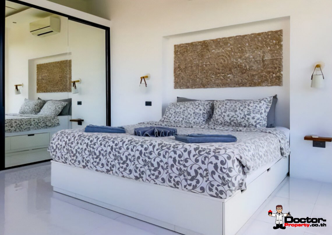 4 Bedroom Pool Villa with Partial Sea View in Chaweng, Koh Samui – For Sale