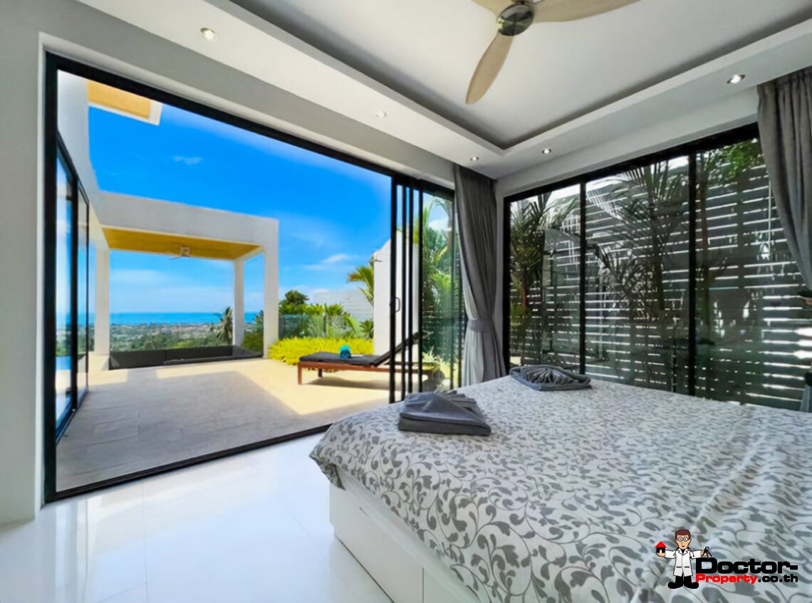 4 Bedroom Pool Villa with Partial Sea View in Chaweng, Koh Samui – For Sale