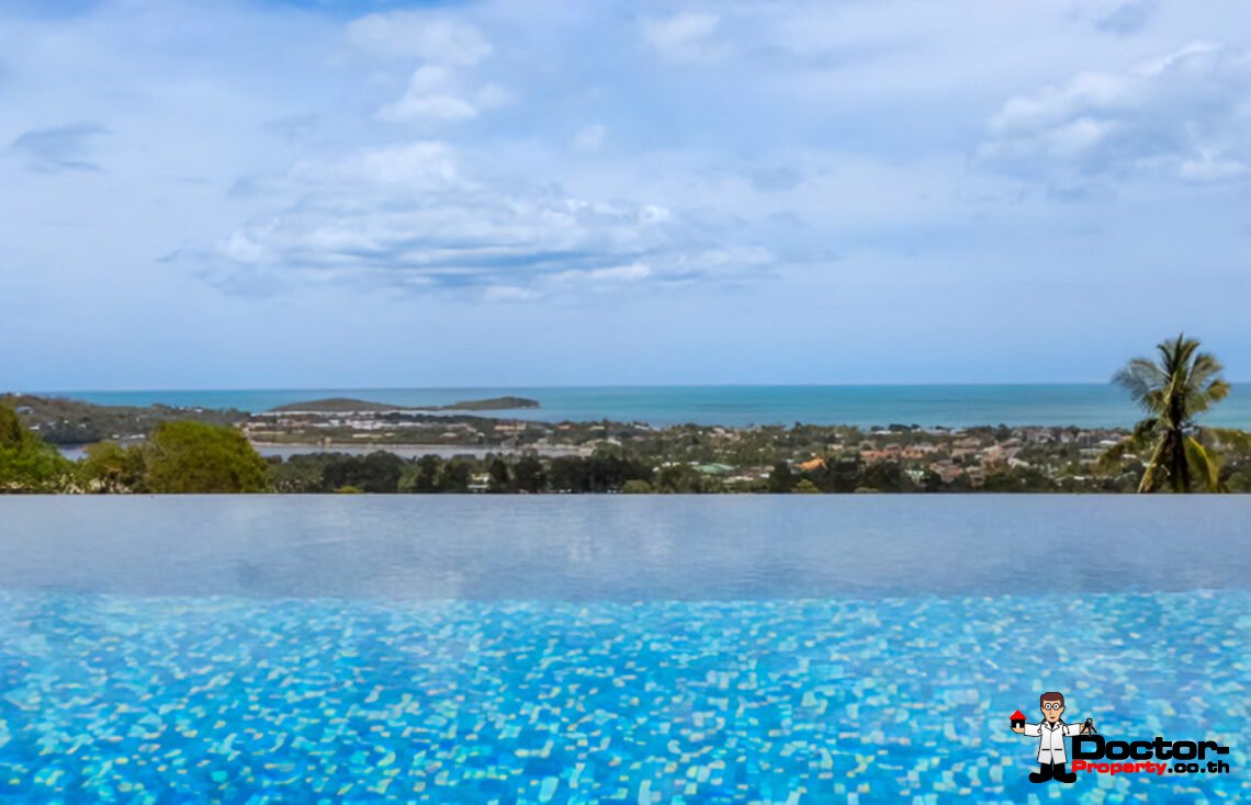 4 Bedroom Pool Villa with Partial Sea View in Chaweng, Koh Samui – For Sale