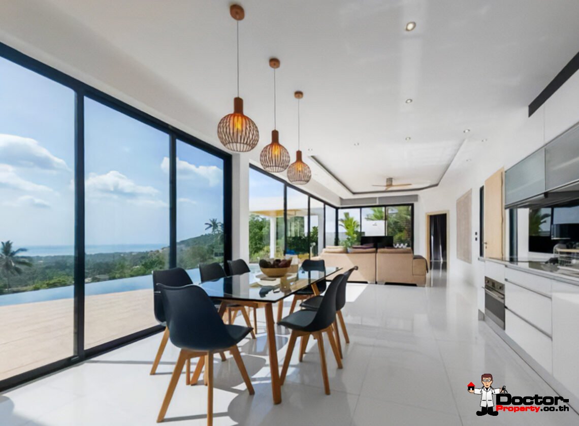 4 Bedroom Pool Villa with Partial Sea View in Chaweng, Koh Samui – For Sale