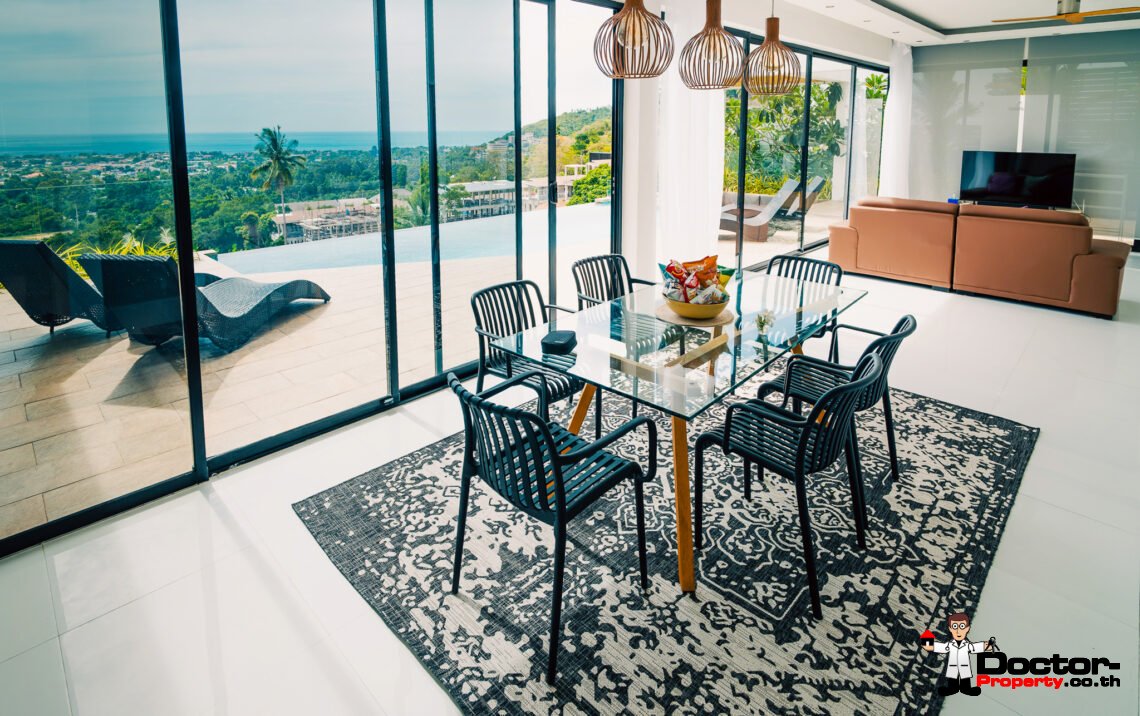 4 Bedroom Pool Villa with Partial Sea View in Chaweng, Koh Samui – For Sale