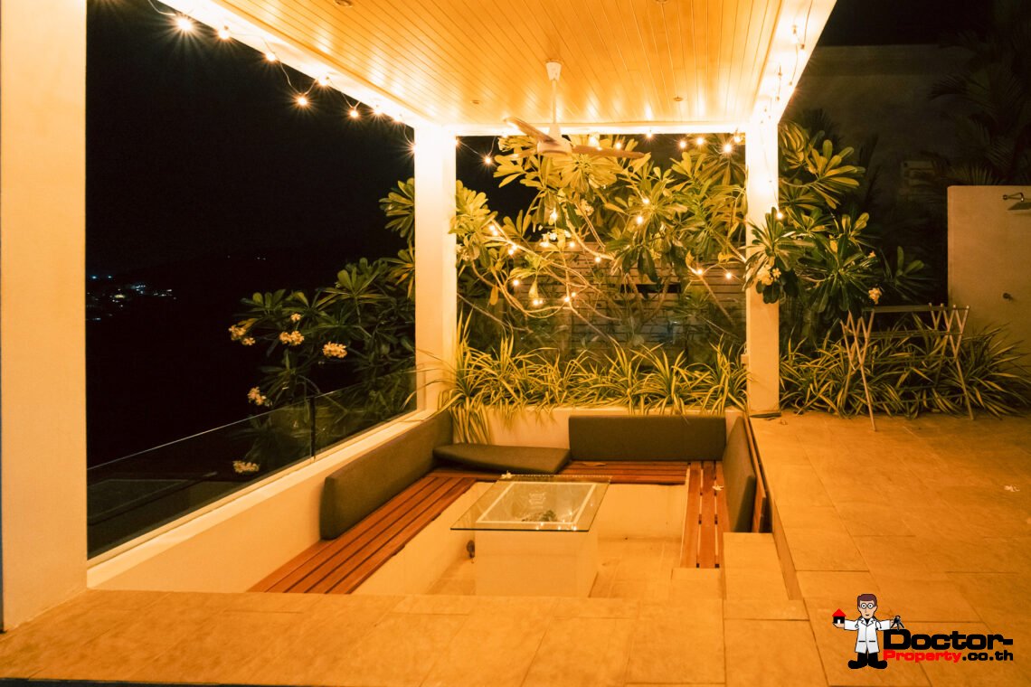 4 Bedroom Pool Villa with Partial Sea View in Chaweng, Koh Samui – For Sale