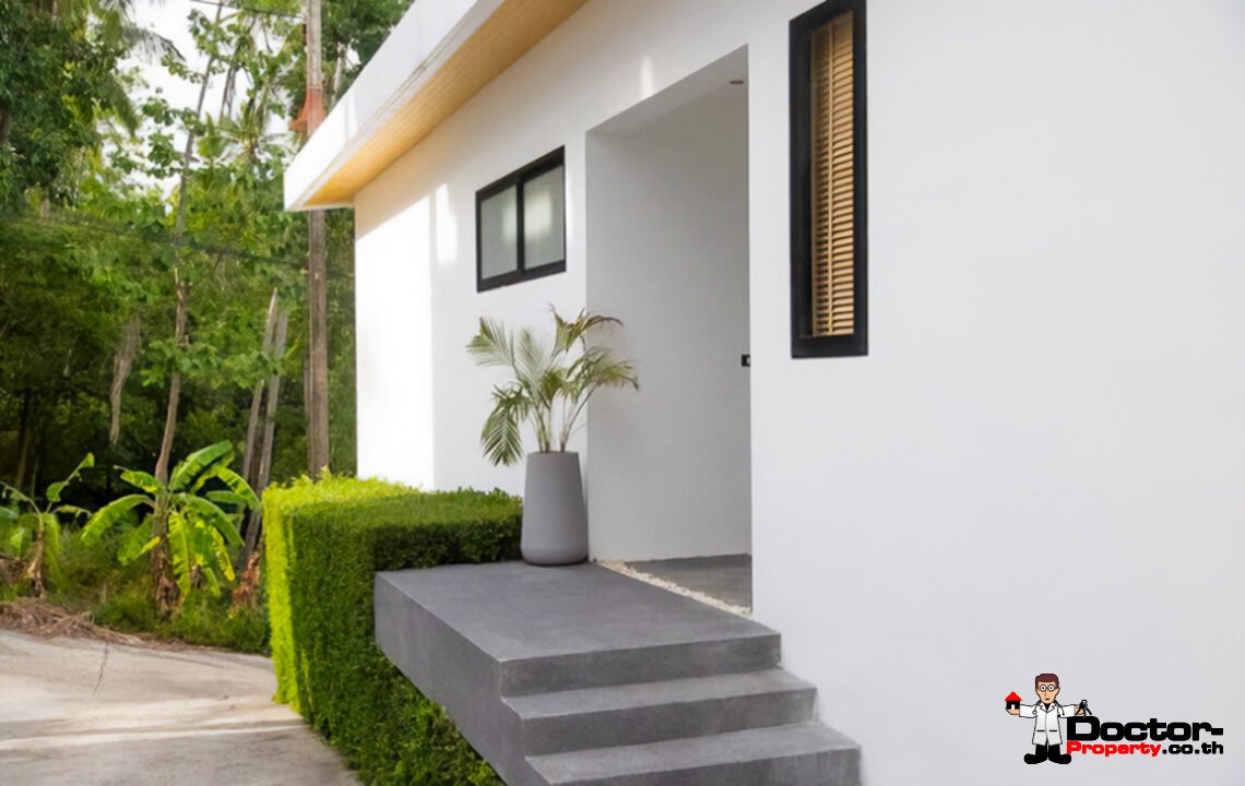 4 Bedroom Pool Villa with Partial Sea View in Chaweng, Koh Samui – For Sale