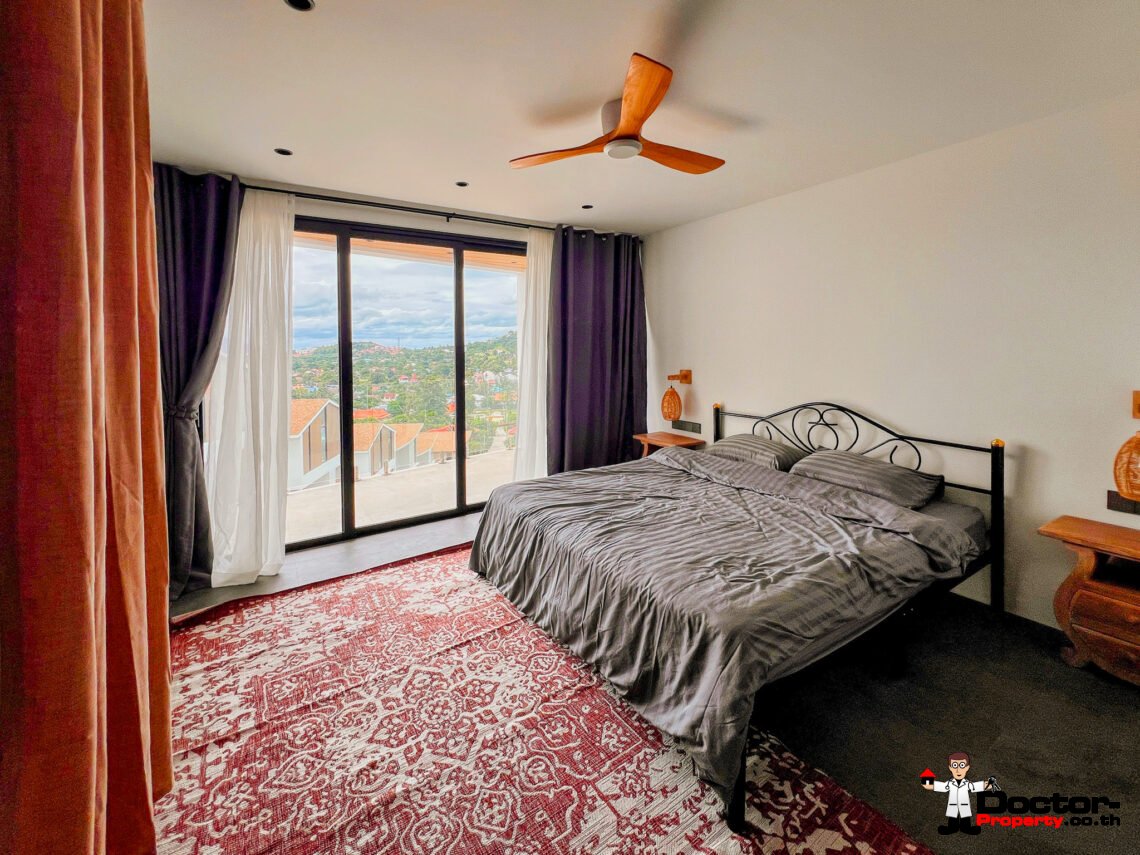 4 Bedroom Pool Villa with Partial Sea View in Plai Laem, Koh Samui – For Sale