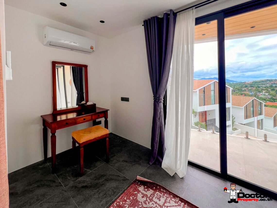 4 Bedroom Pool Villa with Partial Sea View in Plai Laem, Koh Samui – For Sale