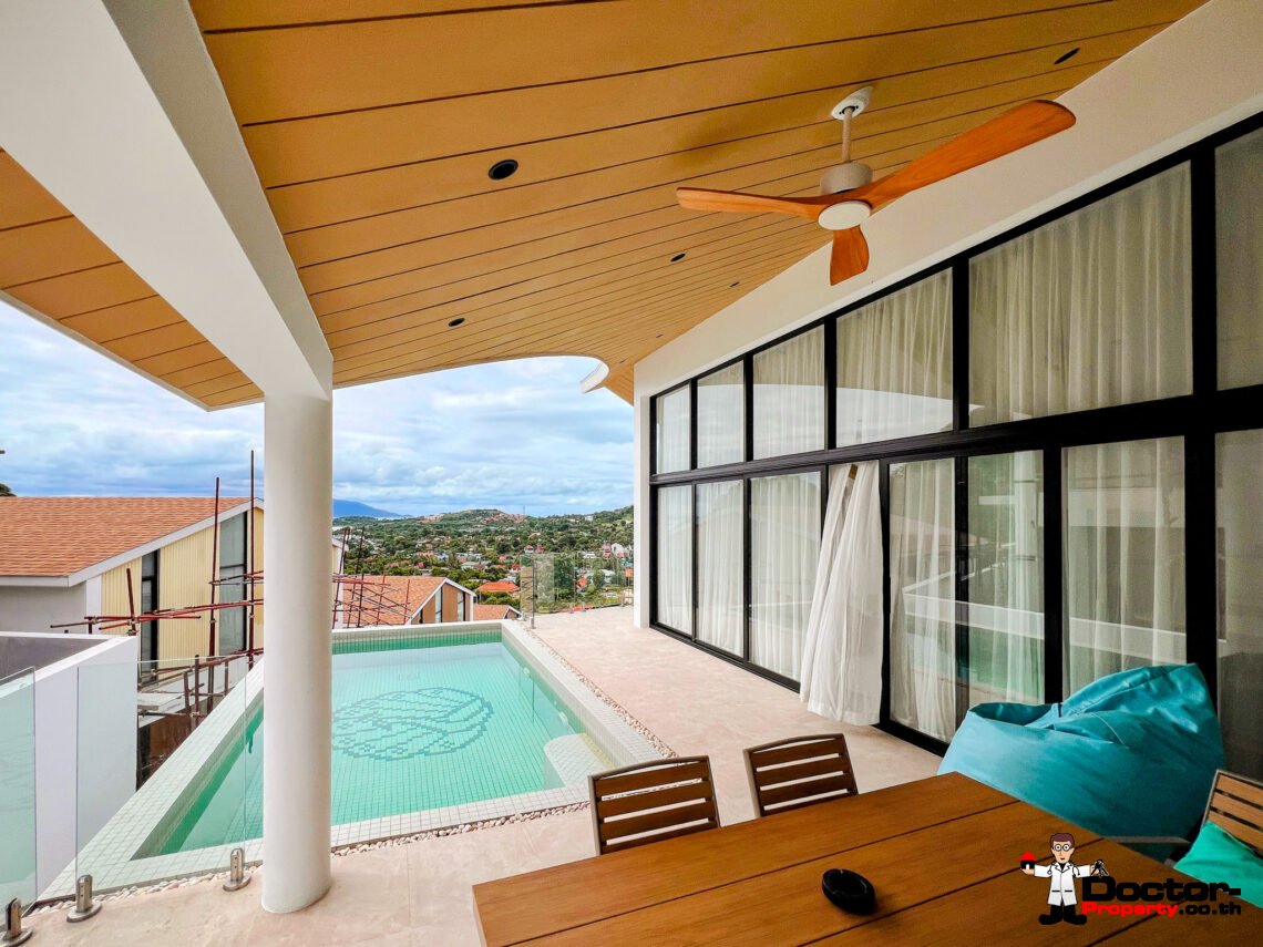 4 Bedroom Pool Villa with Partial Sea View in Plai Laem, Koh Samui – For Sale