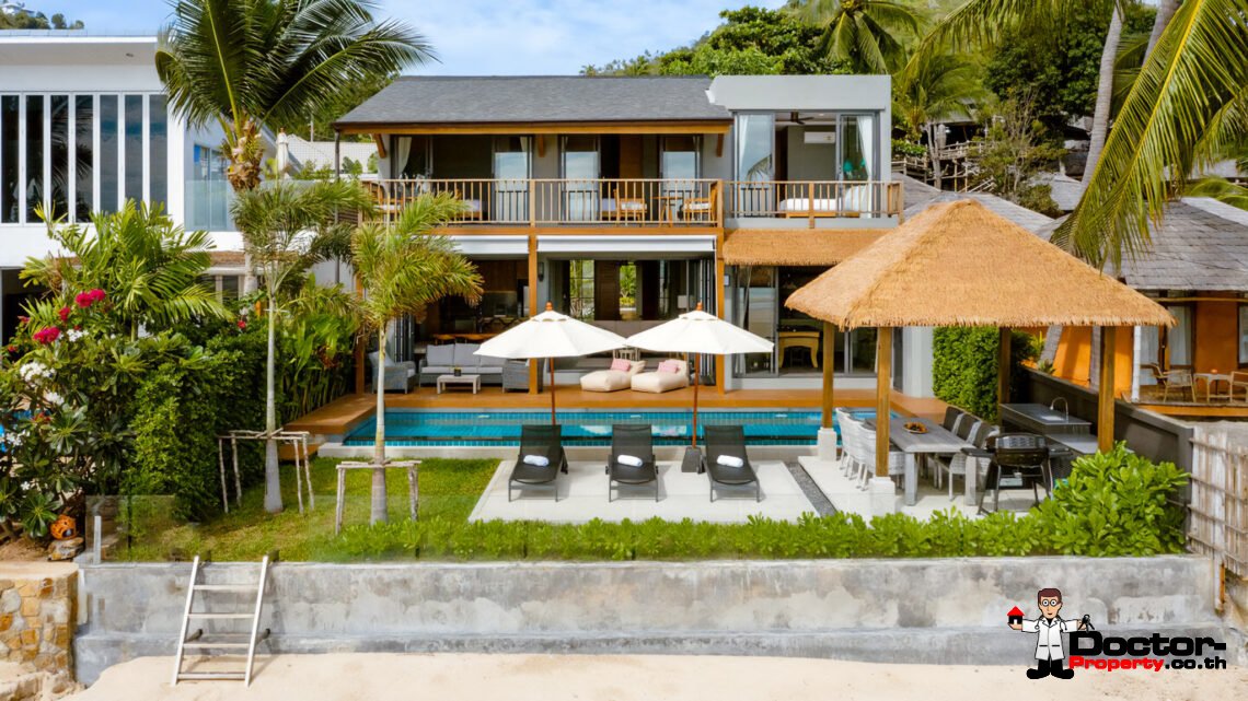 Luxury 5 Bedroom Beachfront Villa in Bang Makham, Koh Samui – For Sale