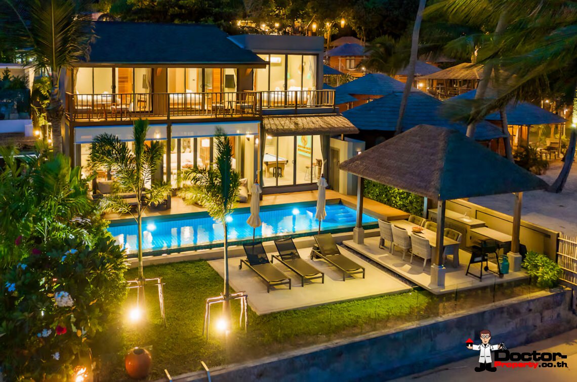 Luxury 5 Bedroom Beachfront Villa in Bang Makham, Koh Samui – For Sale