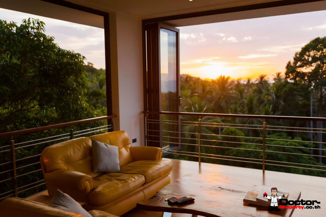 Luxury 3 Bedroom Pool Villa with Sea View in Bang Por, Koh Samui – For Sale