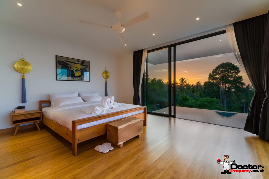 Luxury 3 Bedroom Pool Villa with Sea View in Bang Por, Koh Samui – For Sale