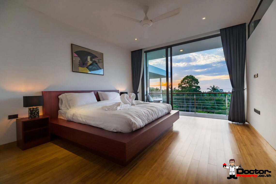 Luxury 3 Bedroom Pool Villa with Sea View in Bang Por, Koh Samui – For Sale