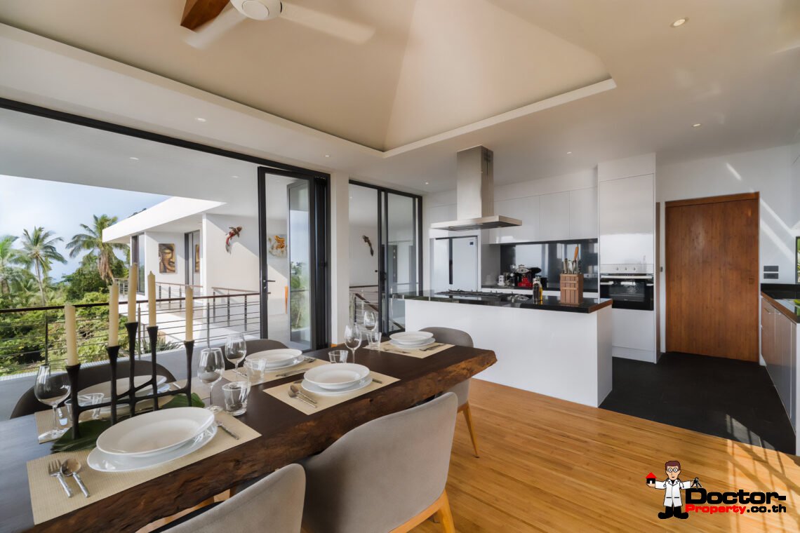 Luxury 3 Bedroom Pool Villa with Sea View in Bang Por, Koh Samui – For Sale