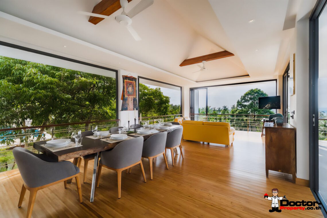 Luxury 3 Bedroom Pool Villa with Sea View in Bang Por, Koh Samui – For Sale
