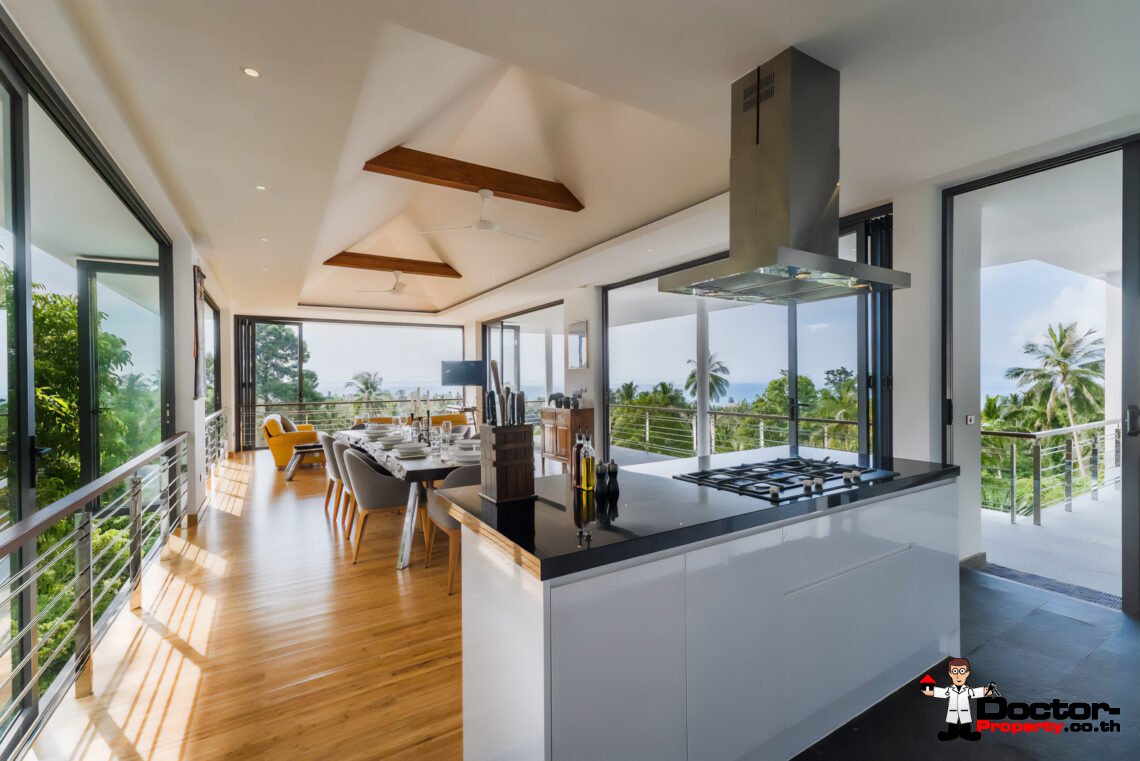 Luxury 3 Bedroom Pool Villa with Sea View in Bang Por, Koh Samui – For Sale